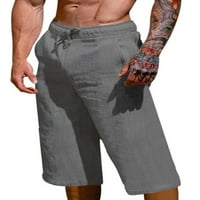 Lumento Mens Bottoms Пласивен цвят панталони панталони панталони за мъжки небрежни еластични талии на телета