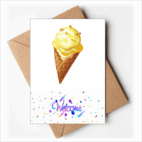 Жълт Фъстък Сладък Лед Модел Добре Дошли Обратно Поздравителни Картички Пликове Празни