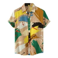 Активно Облекло За Мъже Графично Печатни Тениска Риза Блуза С Къс Ръкав Редовен Годни Ежедневни Лято