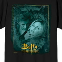 Buffy the Vampire Slayer Buffy Anne & Angel Crew Neck Short Leste Black Men's тениска-3xlb