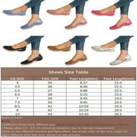 Дамски плъзгане на мокасини, издълбани от сандали със сандали на пръсти Летни ежедневни обувки Сини размер 6.5