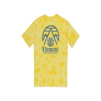 Елемент за мъже облачна графична тениска, ярко жълта, средна