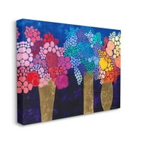 Ступел индустрии абстрактни флорални букети игриви многоцветни цветя платно стена изкуство дизайн от трета и стена, 24 30
