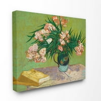 Ступел Начало Дé таблица за четене Розово зелено класическа живопис платно стена изкуство от Винсент Ван Гог