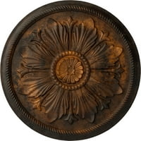 Екена Милуърк 5 8 од 1 2 П Кая таван медальон, Ръчно рисувана ръжда