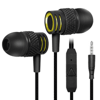 Urban R кабелни слушалки с ухо с микрофон за LG Q с кабел без заплитане, изолиране на шумове, дълбоки баси, в силиконови накрайници за уши за пъпка
