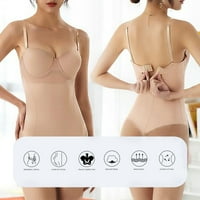 Hesxuno Womans Solid Color Fashion Bodysuit Cushion Comment Out Bra Buswear