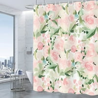 Флорална завеса за душ доста завеси за душ Бохемски дом баня вани декор без миризма водоустойчива кърпа растителна платнена завеса за душ с куки 60 72