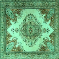 Агли Компания Вътрешен Правоъгълник Персийски Тюркоаз Синьо Традиционни Килими Площ, 3 '5'