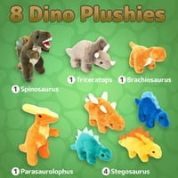 Предварителните асортирани 5 плюшени динозаври играят