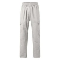 Kali_store мъжки товарни панталони Мъжки теглене на талия странични джобни прави панталони джоги Gy2,3xl