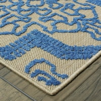 Ориенталски тъкачи на Америка Егина геометрични закрит открит полипропилен килим, пясък