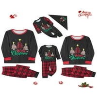 Amiliee Коледна съвпадаща семейна пижама на ризата с дълъг ръкав на върхове на карирани панталони празници PJ's Sleepwear