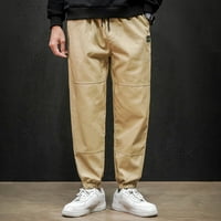 Aueoe Cargo Work Pants for Men Joggers for Men Men Solid Color Недвусмислени панталони Дръжка за туризъм Работа на туризъм Панталони на открито облекло за дрехи