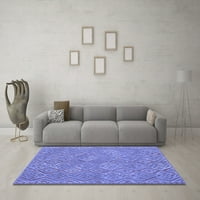 Ahgly Company Indoor Square Резюме Сини съвременни килими, 5 'квадрат