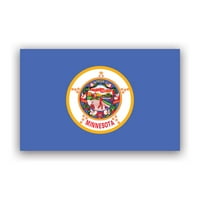 Минесота Стикер на знамето Decal - самозалепващ винил - устойчив на атмосферни влияния - направен в САЩ - щата Минесотан MN