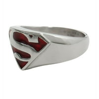 Супермен червен полупрозрачен символ Размер на пръстена 10