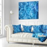 Дизайнарт тъмно сини фрактални драматични облаци-абстрактна възглавница за хвърляне-18х18