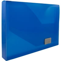 Пластмасово портфолио на катарама, 9.75x13.5x1.5, 1 пакет, тъмно синьо