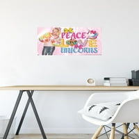 Джоджо Сива-Мир Любов Еднорози Плакат На Стената, 14.725 22.375