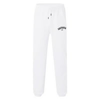 Мъжки Панталони Мъжки Есен И Зима Мода Свободно Време Свободен Спорт Открит Бягане Пуловер Панталони Панталони Бели