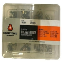 Countyline 22Kita Grease Fitting Assontment стойност пакет, 32-опаковки