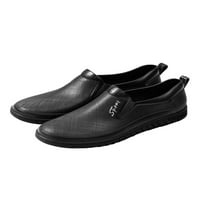 Difumos мъже комфорт водоустойчива дъждовна обувка леки мокасини за храна кухня кухня обувки кафяви плюшени облицовки 6