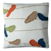 Rizzy Home Frayed Birds на тел декоративна възглавница