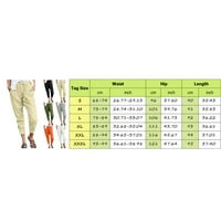 Eashery панталони за жени ежедневни плюс размер регулируем салон панталони средни разтягащи се работни гащини за жени за жени