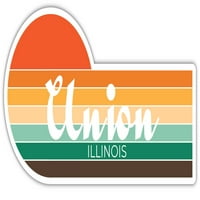 Union Illinois Challide Magnet Retro Vintage Sunset City 70S Естетичен дизайн