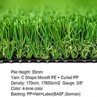 Изкуствена трева, 1.38 Височина на купчината по поръчка 7 'x22' реалистична синтетична трева, дренажни дупки на закрито на открито домашен любимец килим за килим за гра?