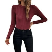 Женският пуловер с пуловер с дълъг ръкав с дълъг ръкав с дълъг ръкав с лек пуловер с пуловер с джъмпер с джъмпери с пуловер