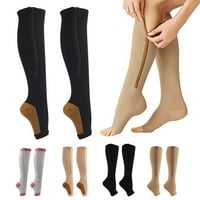 Фарфи жени отворени пръсти с цип компресиране предотвратяват варикозни чорапи за ръкави на краката