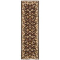 Наследство Дънкан Традиционно вълново бегач килим, кафява слонова кост, 2'3 6 '