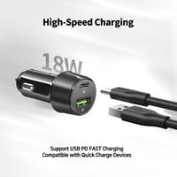 За Samsung Galaxy 5G 18W Car Charger PD + 2.4A USB - Адаптер за зарядно за автомобили