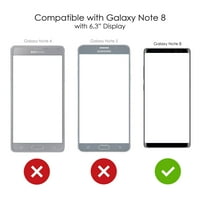 DistrentInk Clear Shockproof Hybrid Case за Samsung Galaxy Note - TPU броня акрилна задна темперирана стъклена протектор на екрана - спортна мама