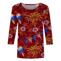 Дамски флорални отпечатани туники върхове ръкави екипаж на шията блузи за ежедневна бизнес работа риза Chmora