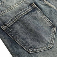 Мъжки летни разкъсани дънкови къси панталони Разпродажби разтворителни разхлабени прилепнали торбисти с широк хем отпечатани измити дънкови дънки шорти плюс размер m-5xl
