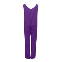 Puntoco Jumpsuit for Women ， Loge Baggy Place Jumpsuit Playsuit Playsuit Playsity Gatdys памук и ленено резюн с лилаво 18