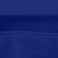 Guzom дамски качулки- пуловер свободно прилягане с дълъг ръкав забавен модерен есенно отпечатък от развлечение с качулка с качулка синя размер l