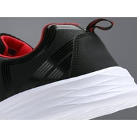 Fangasis мъже маратонки Спортни обувки Дишащи атлетични обувки Мъжки обучители Ходене Модна фитнес тренировка Черно червено стил A 6.5