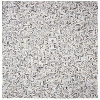 Абстрактна Quincy Geometric Diamonds Area Rug, сиво бежово, 5 '8'