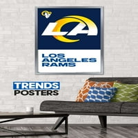 Лос Анджелис Овен - плакат за стена на лого, 22.375 34