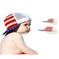Семейство съвпадение американски флаг шофьор шапка, 4-ти юли Ден на независимостта Бейзболна шапка окото Регулируеми Шапки