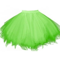 xiuh flowy пола жени ретро приплъзване висококачествена балонска прежда балетна пола танц половинка летни поли за жени мента зелено xxxl