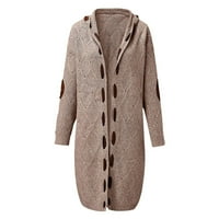 Baberdicy Knit Cardigan дамски пачуърк палто жилетка с дълъг ръкав отворен предни плета топло меки пулове