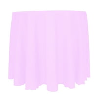 Последен текстилен двулицев шантунг Сатен-величествена кръгла покривка - за сватби, домашни партита и специални събития, светло розово
