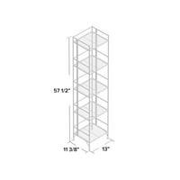 Aptos 57.5 '' H 13 '' W Bookcase, Материал на рафта: метал, рамков материал: стомана