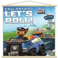 Nickelodeon Paw Patrol - Да въртим плакат за стена с магнитна рамка, 22.375 34