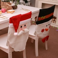 Gustave Коледна стол Cover Soft Soft Santa Snowman Стол Обратни корици за трапезария Празнична партия декор за дома стол Slipcovers Дядо Коледа
